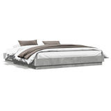Bed Frame without Mattress Concrete Grey 200x200 cm 3209831