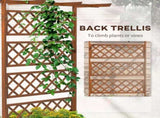 Wooden Trellis Planter Box, Raised Garden Bed to Grow Vegetables, Herbs and Flowers, Orange T3398P318844