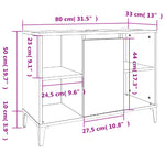 3 Piece Bathroom Furniture Set Grey Sonoma Engineered Wood 3185627