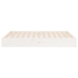 Bed Frame without Mattress White Solid Wood 120x190 cm Small Double 820073