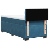 Box Spring Bed with Mattress Dark Blue 100x200 cm Velvet 3286244
