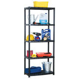 Storage Shelf 5-Tier Black 71x38x170 cm Plastic 147684