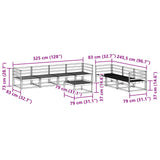 Outdoor Sofa Set 8 pcs Natural Solid Acacia Wood 3367282