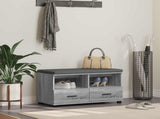 Hall Bench with Cushion with Drawer Grey Sonoma 80 x 38 x 46 cm 891461