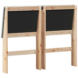 Upholstered Headboard Dark Grey 120 cm Solid Pine Wood 879405