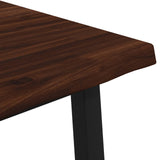 70 x 70 x 75 cm Solid Acacia Wood Dark Brown and Black Square 937481