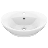 146932 Luxury Basin Overflow Oval Matt White 58,5x39 cm Ceramic