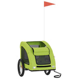 Pet Bike Trailer Green Oxford Fabric and Iron 93969