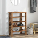 ZNTS Shoe Rack Old Wood 61x32x87.5 cm Engineered Wood 859858