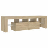 TV Cabinet with LED Lights Sonoma Oak 140x36.5x40 cm 804367
