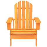 Garden Chair Orange Solid fir wood Ergonomic Adirondack Chair 315878