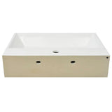 Basin with Faucet Hole Ceramic White 60.5x42.5x14.5 cm 142347