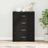 Sideboard with Drawer Black Oak 60 x 39 x 80 cm Engineered Wood 871436