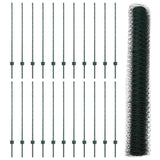 Welded Wire Fence 50 x 1.2 m PVC-Coated Steel Green 3336759