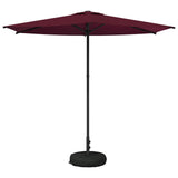 Garden Parasol with Base 270 x 270 cm Polyester Rectangular 42036226
