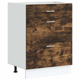 Kitchen Base Cabinet Lyon Smoked Oak Engineered Wood 854254