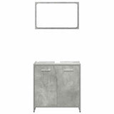 3 Piece Bathroom Furniture Set Concrete Grey Engineered Wood 3324851
