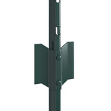 Embedded Fence Post 44 pcs Green 120 cm Powder-Coated Steel 3335917