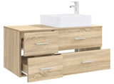 Bathroom Furniture Set 2 pcs Sonoma Oak Engineered Wood 3403978
