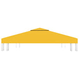 2-Tier Gazebo Top Cover 310 g/m 3x3 m Yellow 312073