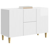 Sideboard High Gloss White 89 x 34.5 x 60 cm Engineered Wood 894659