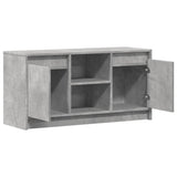 TV Cabinet with LED Concrete Grey 100x34x50 cm Engineered Wood 852190