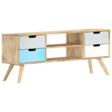 TV Cabinet 110x35x48 cm Solid Mango Wood 286483