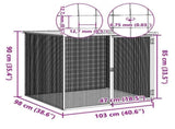 Chicken Cage with Roof Anthracite 103x98x90 cm Galvanised Steel 172337