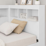 Storage Headboard with Shelf White 100 cm Engineered Wood 3335461