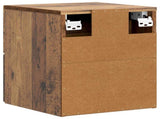 Wall-Mounted Bedside Cabinet 2 pcs Old Wood 33 x 34.5 x 40 cm 898482