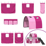 Kids'Loft Bed Frame White and Pink 80 x 200 cm Metal 42020865