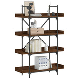 Bookcase 4-Tier Brown Oak 100x33x145.5 cm Engineered Wood 837696