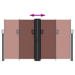 Retractable Side Awning Brown 140x600 cm 4004614
