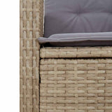 9 Piece Garden Dining Set with Cushions Grey Poly Rattan 3212289