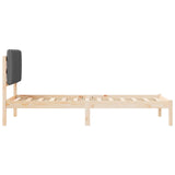 Bed Frame with Upholstered Headboard Dark Grey 80 x 200 cm 878080