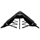 Sun Lounger Black Steel frame Double Foldable Sun Lounger 47760