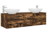 Bathroom Furniture Set 3 pcs Smoked Oak 49.5 x 44.5 x 65 cm 3405911