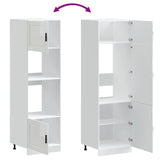 Oven Cabinets 2 pcs Porto Gloss White Engineered Wood 3315053