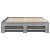 Bed Frame without Mattress Grey Sonoma 140x200 cm Engineered Wood 3295476