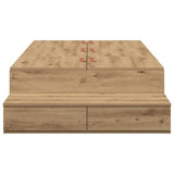 Storage Bed Frame with Drawer Artisan Oak 90 cm Engineered Wood 3335676