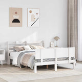 Bed Frame with Headboard without Mattress White 135x190 cm Double 3306818