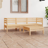 4 Piece Garden Lounge Set Solid Pinewood 3082467