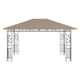Gazebo with Mosquito Net 4x3x2.73 m Taupe 180 g/m 312252