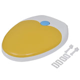 Toilet Seats with Soft Close Lids 2pcs Plastic White and Yellow 275931