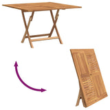 Folding Garden Table 110x110x75 cm Solid Wood Teak 362616