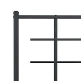 Metal Bed Frame without Mattress with Headboard Black 183x213cm 355566