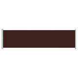 Patio Retractable Side Awning 600x160 cm Brown 313380