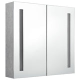 LED Bathroom Mirror Cabinet Concrete Grey 62x14x60 cm 326518