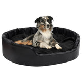 Dog Bed Black 99x89x21 cm Plush and Faux Leather 171264