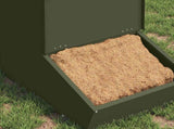 Pig Feeder Olive Green 55 x 38 x 76 cm Cold-Rolled Steel 874637